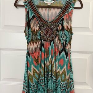 Boston Proper Vibrant Sleeveless Tunic